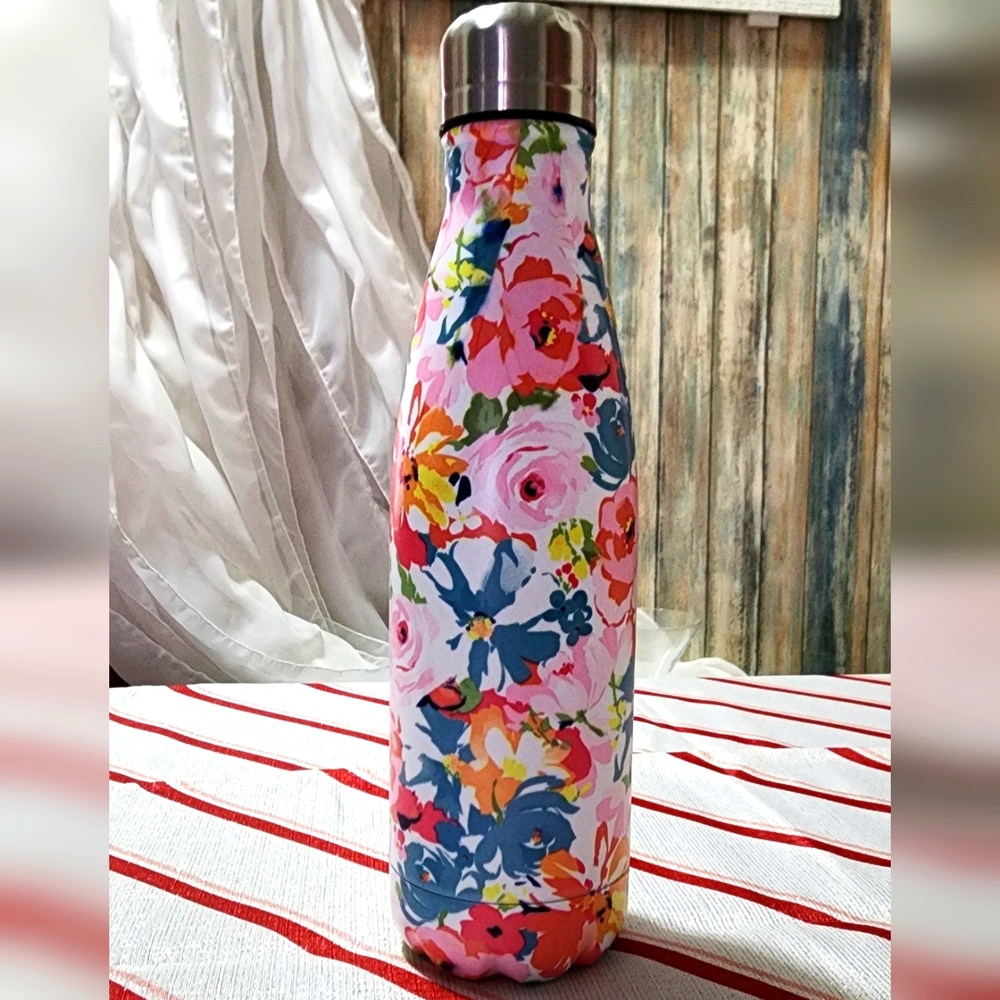 ❌❌SOLD❌❌ ❎ WAS $33 Floral NWOT Dble Wall Vac Seal Insulated SS bottle